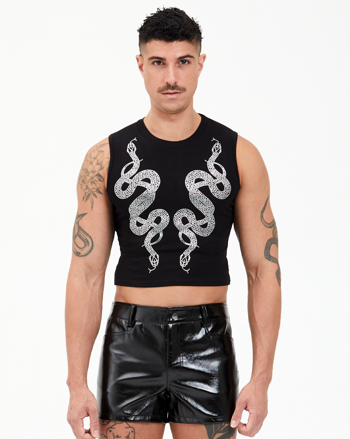 Venom Rhinestone Mid Crop