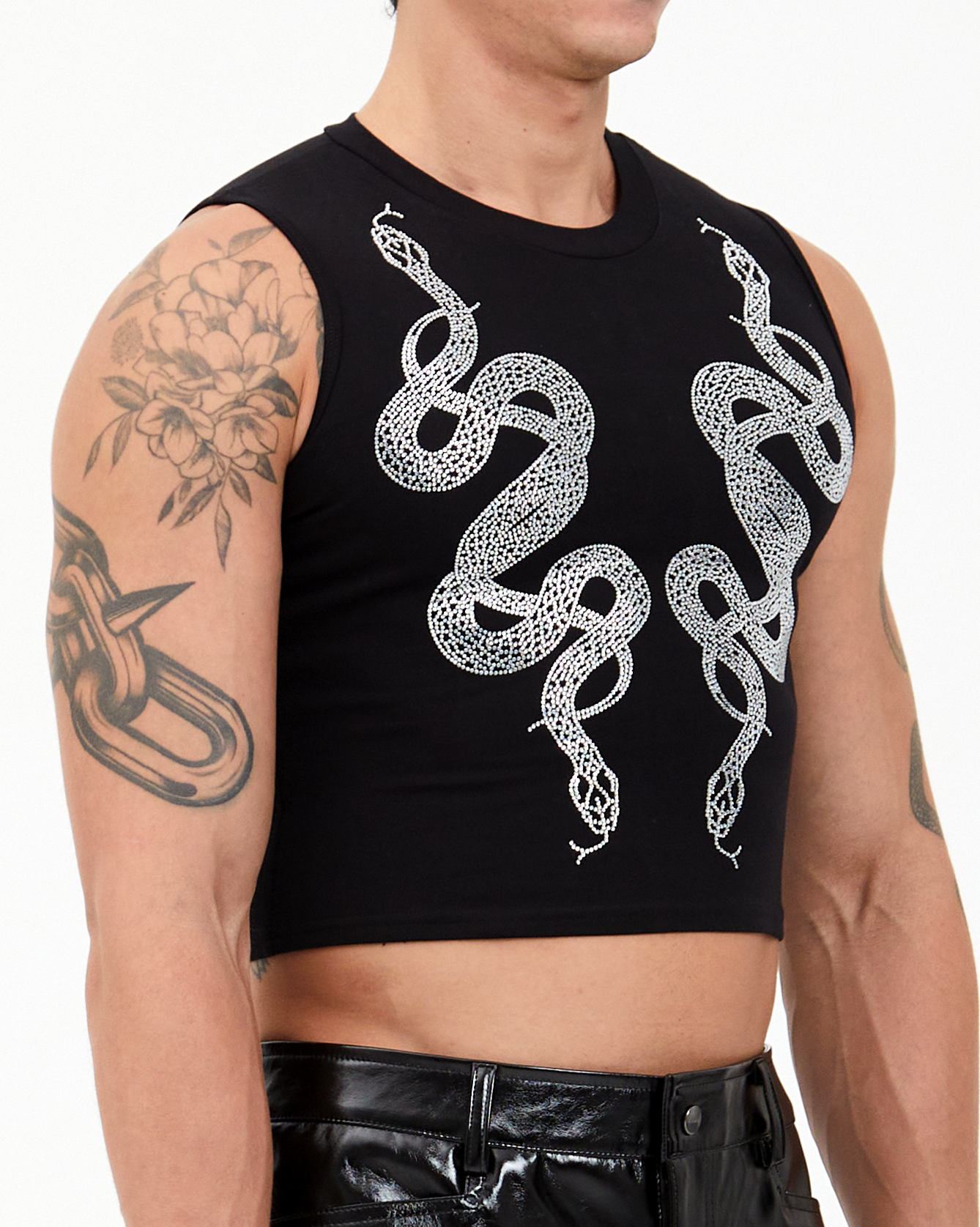 Venom Rhinestone Mid Crop
