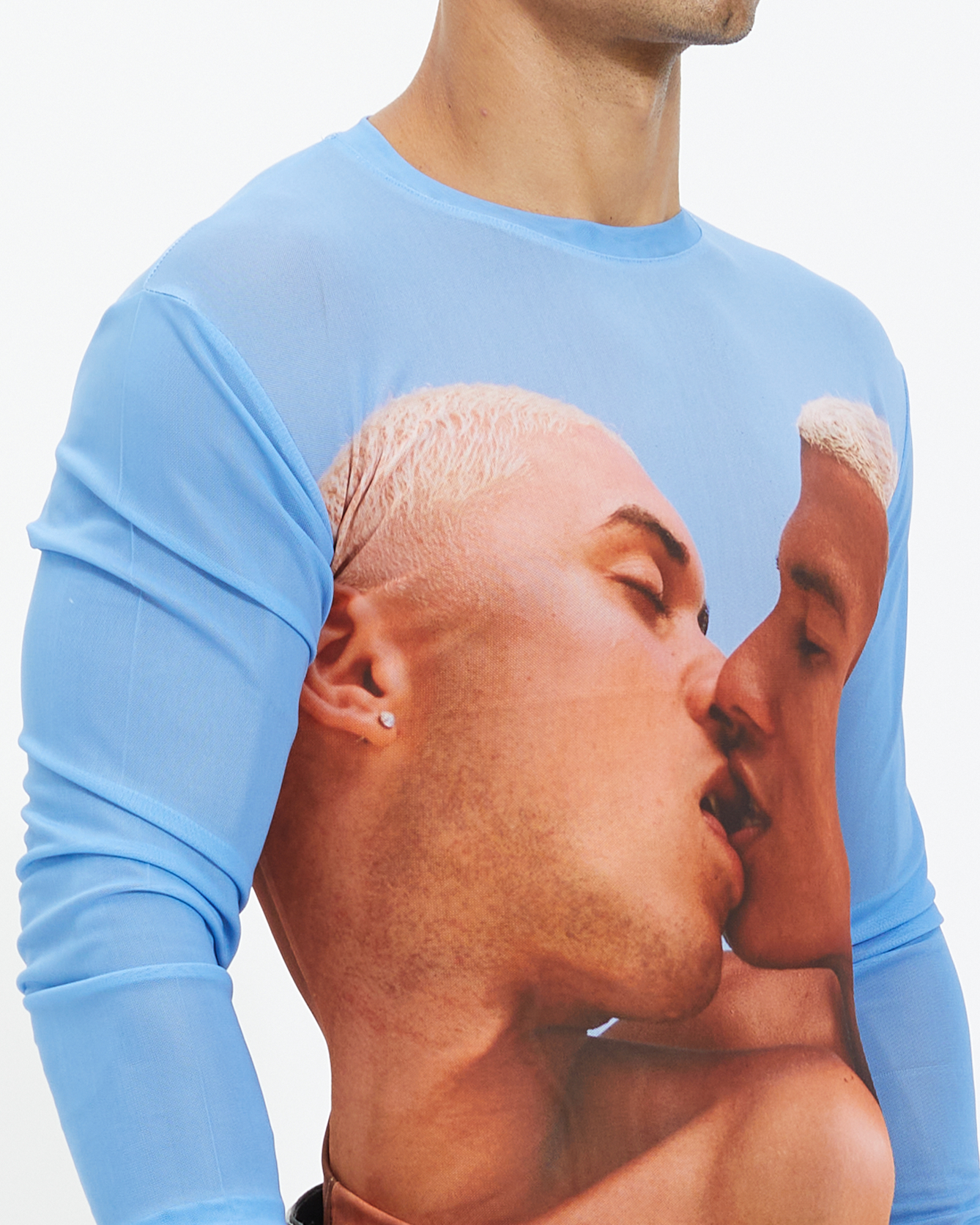 Kiss Mesh muscle fit long sleeve mesh t-shirt