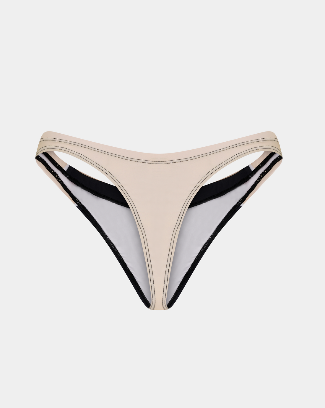 Core Razor Thong - Black & Cream