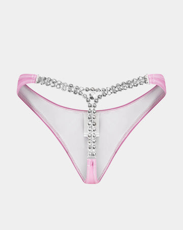 Diamond T-Back Thong - Pink Project Claude