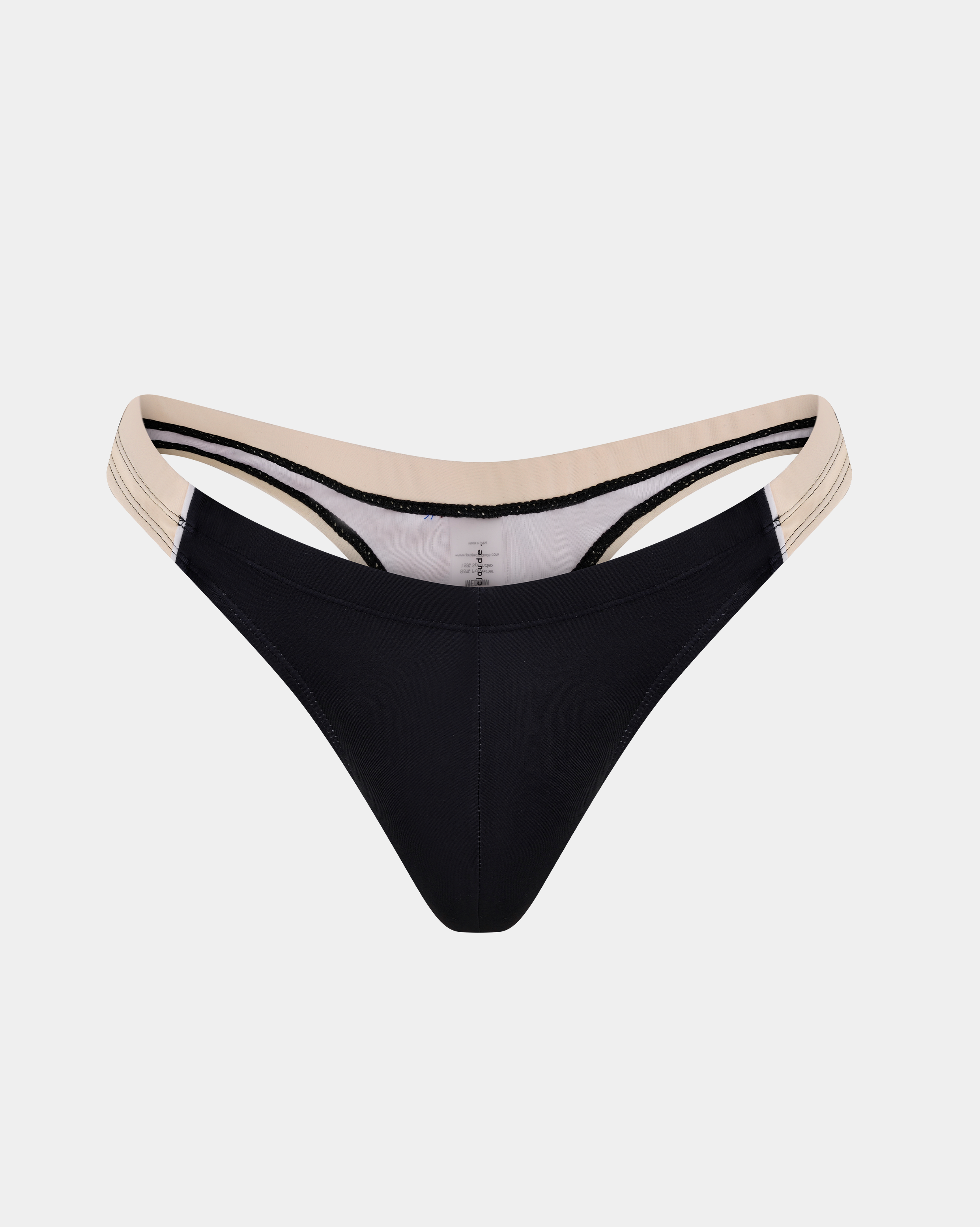 Core Razor Thong - Black & Cream