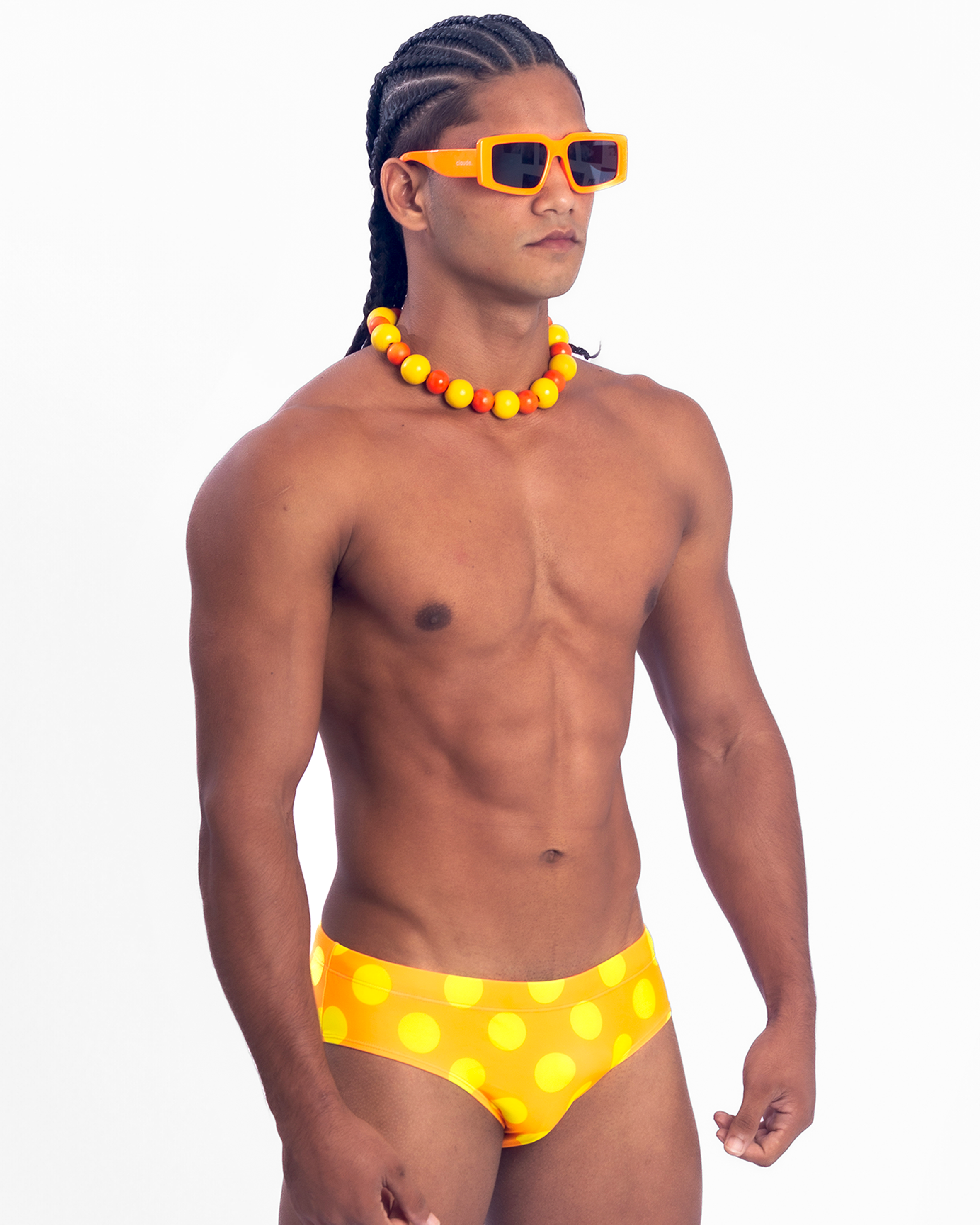 Polka Swim Brief - Orange