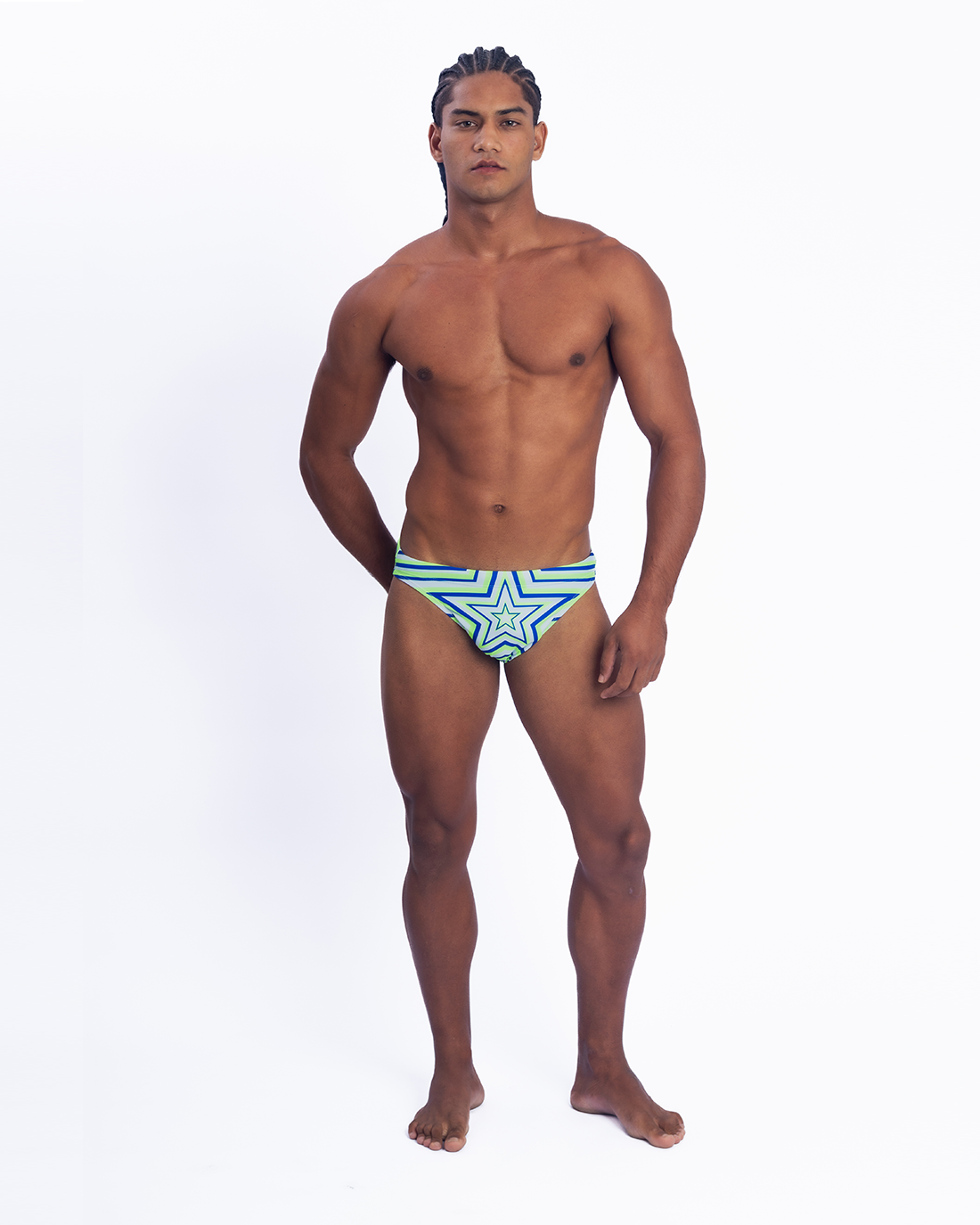 Star Razor Swim Brief - Green