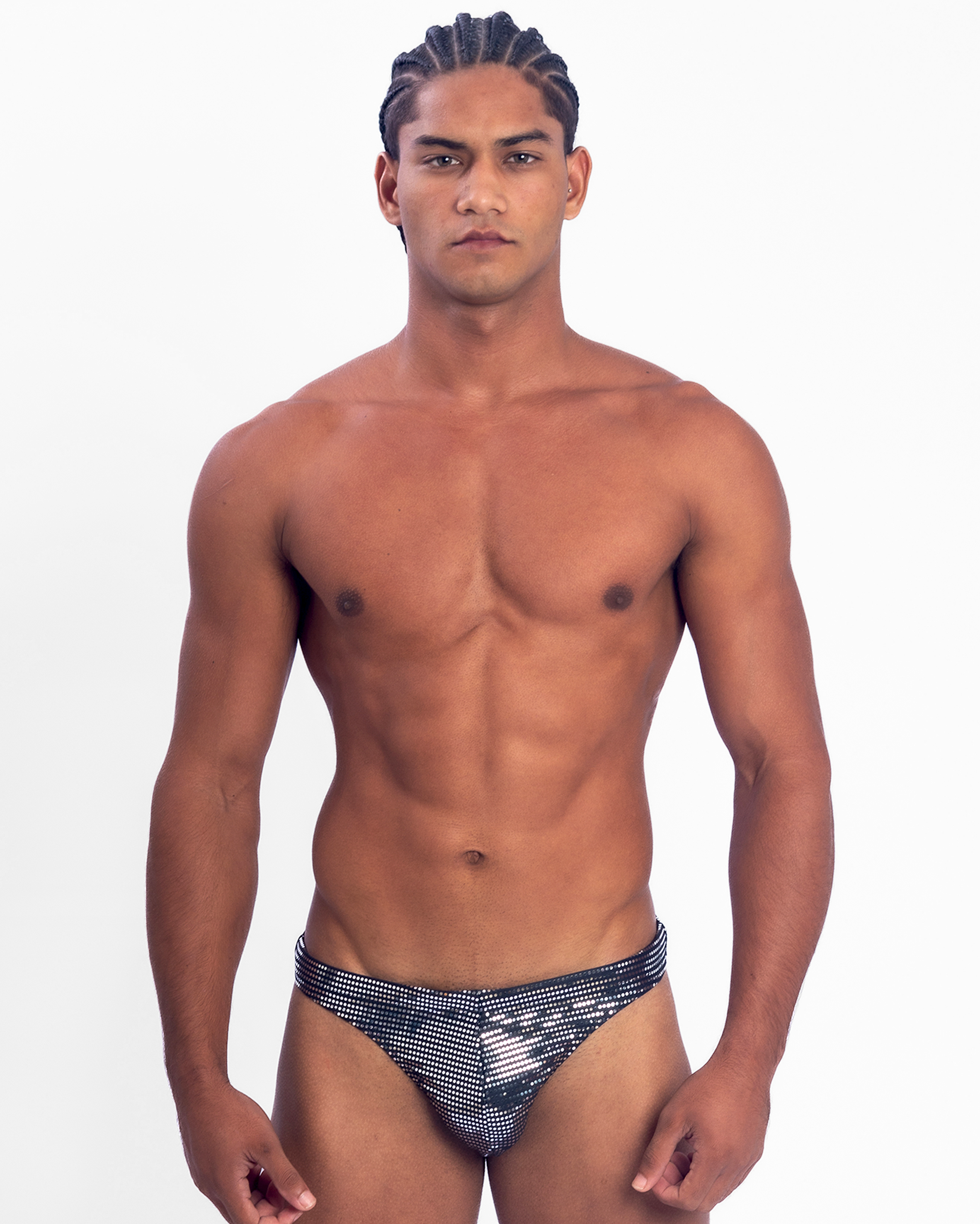 Mirrored Thong - Black