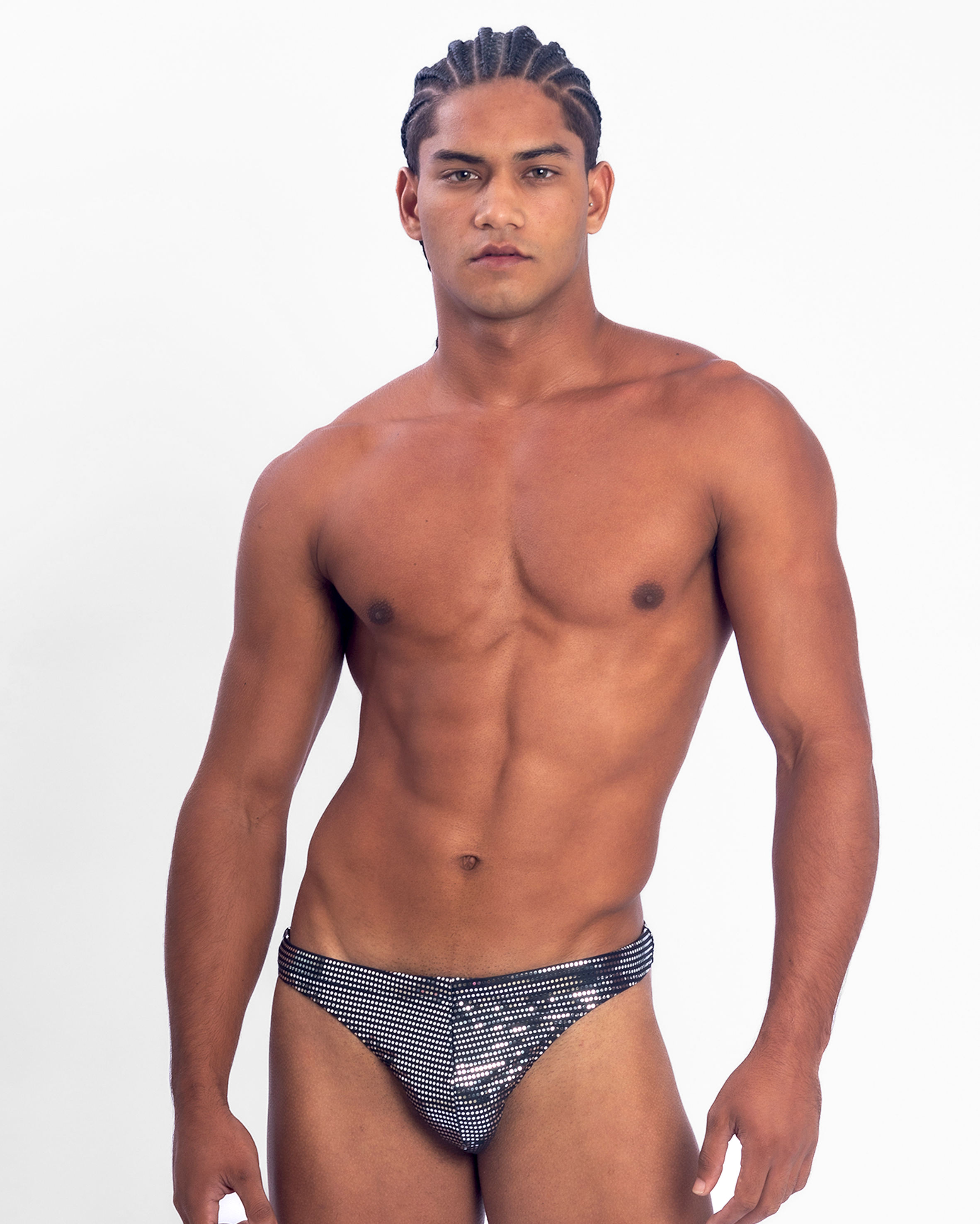 Mirrored Thong - Black