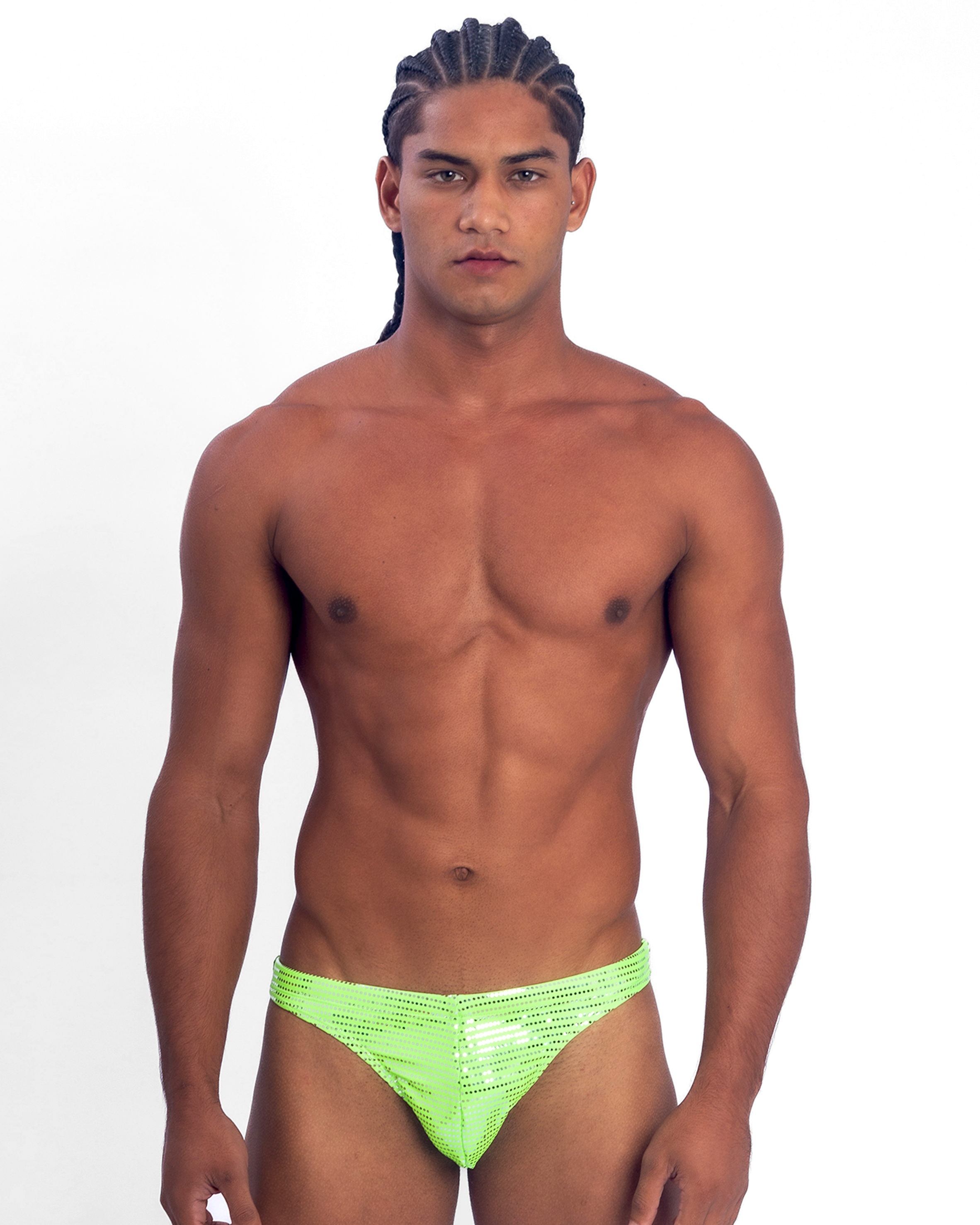 Mirrored Thong - Lime Green