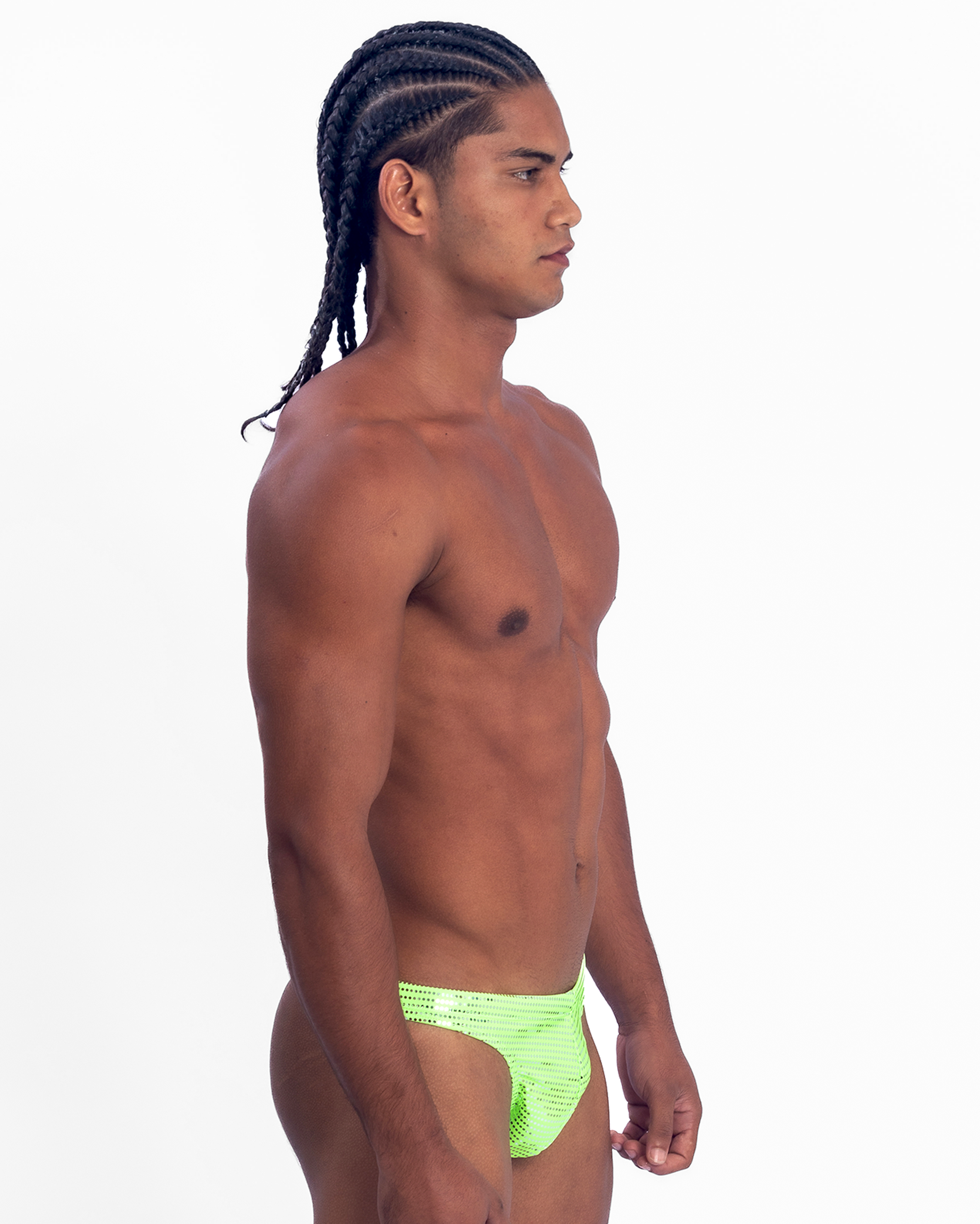 Mirrored Thong - Lime Green