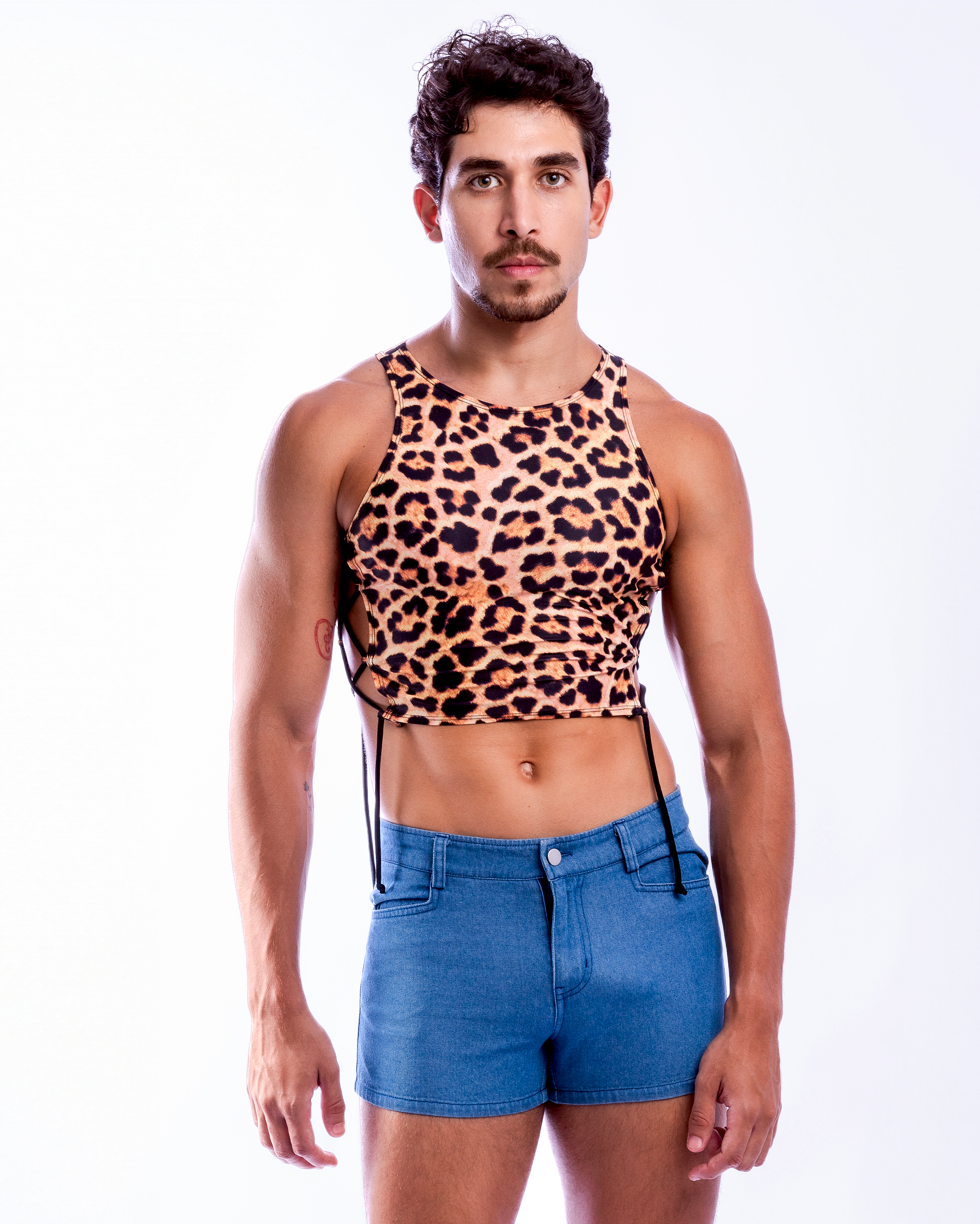 Short Length Denim Shorts - Blue