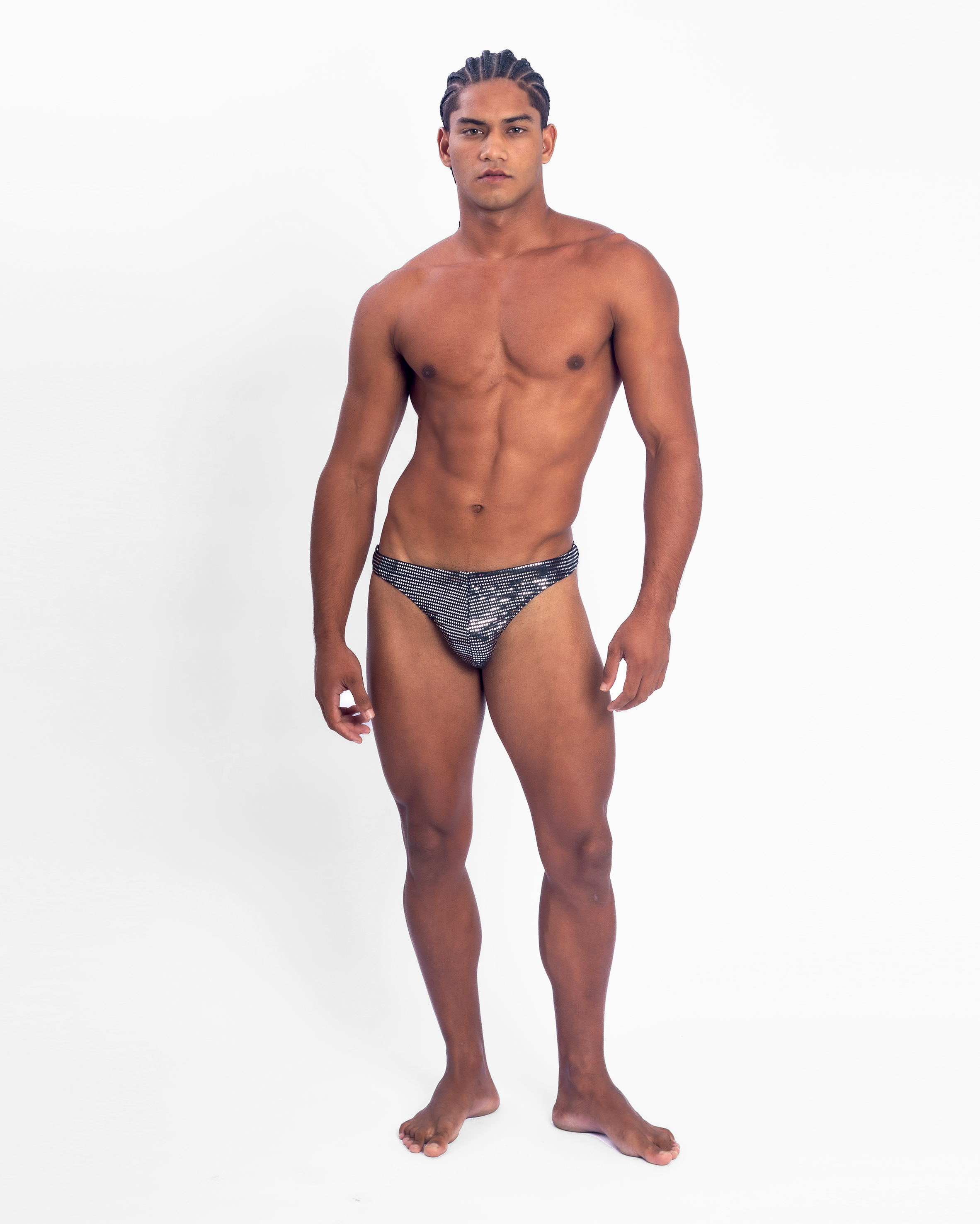 Mirrored Thong - Black