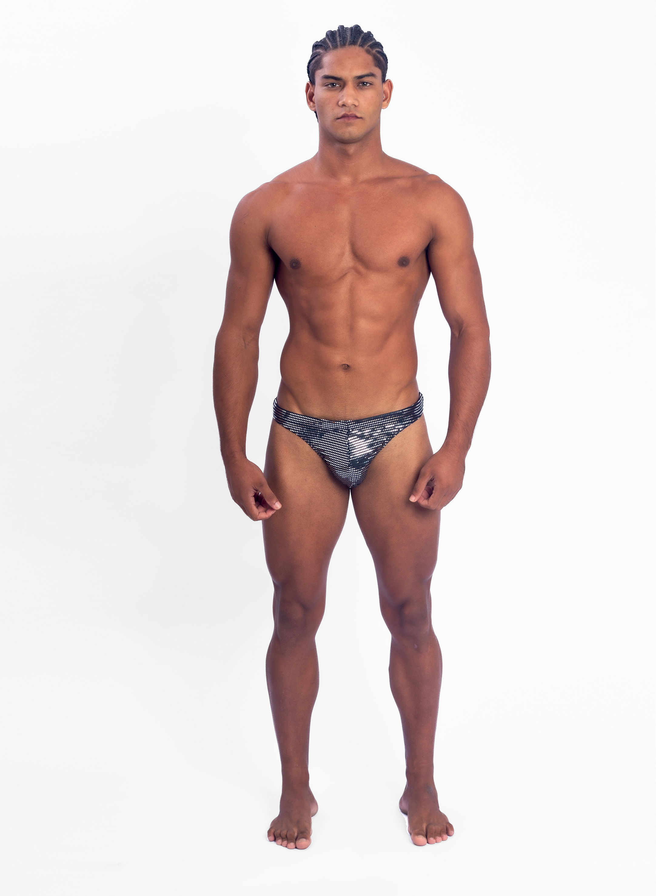 Mirrored Thong - Black
