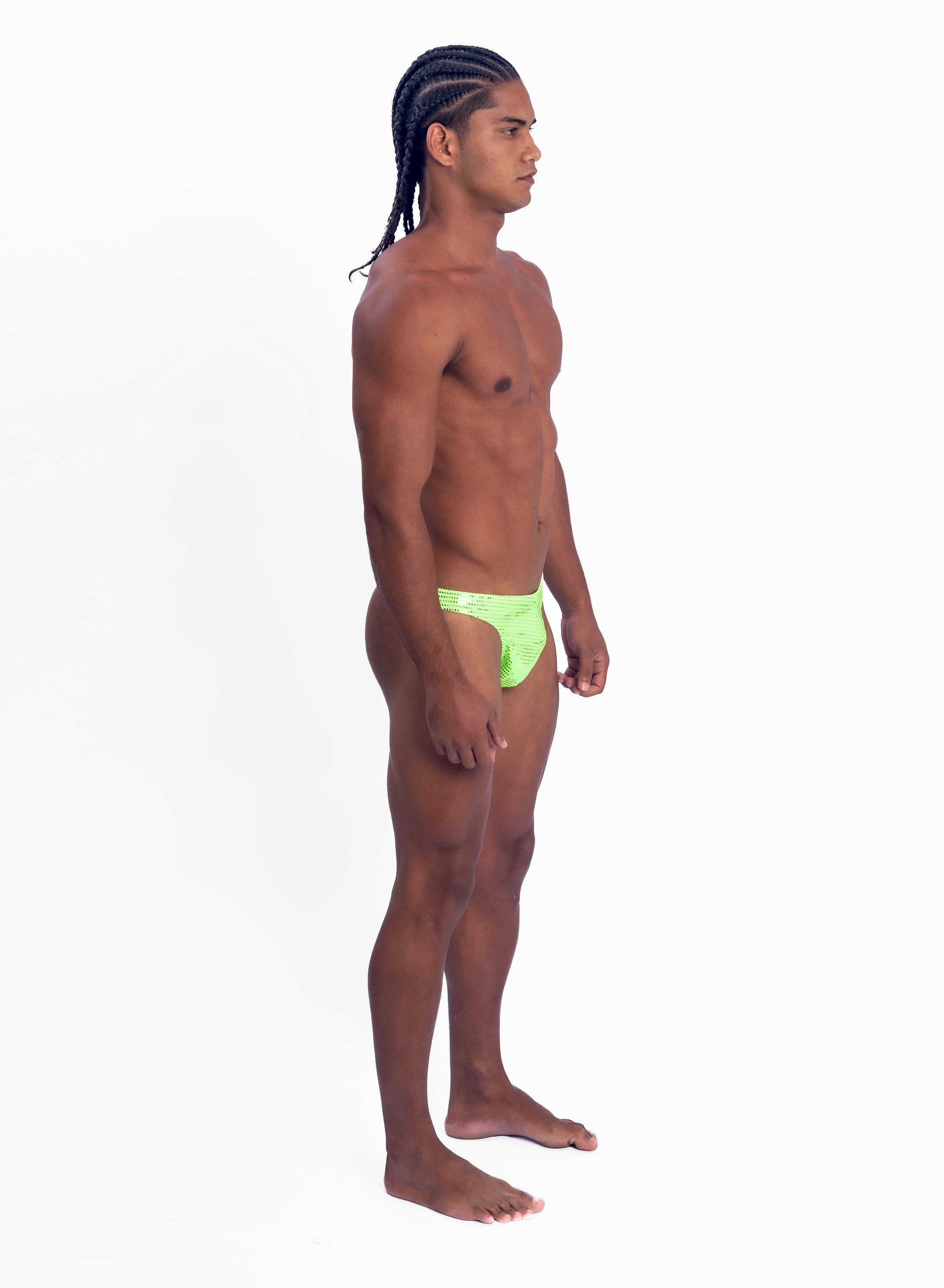 Mirrored Thong - Lime Green