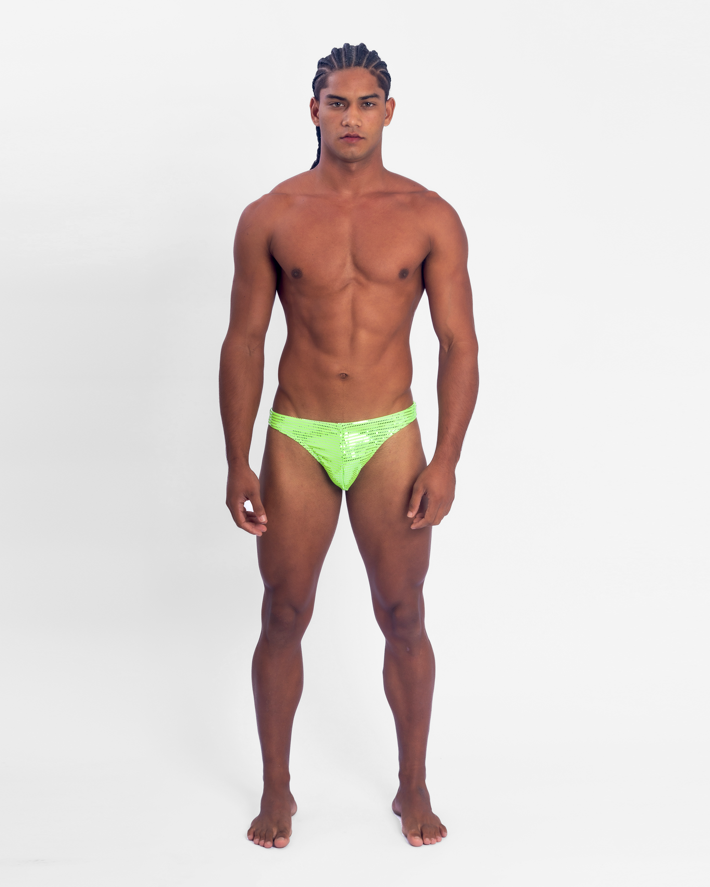 Mirrored Thong - Lime Green