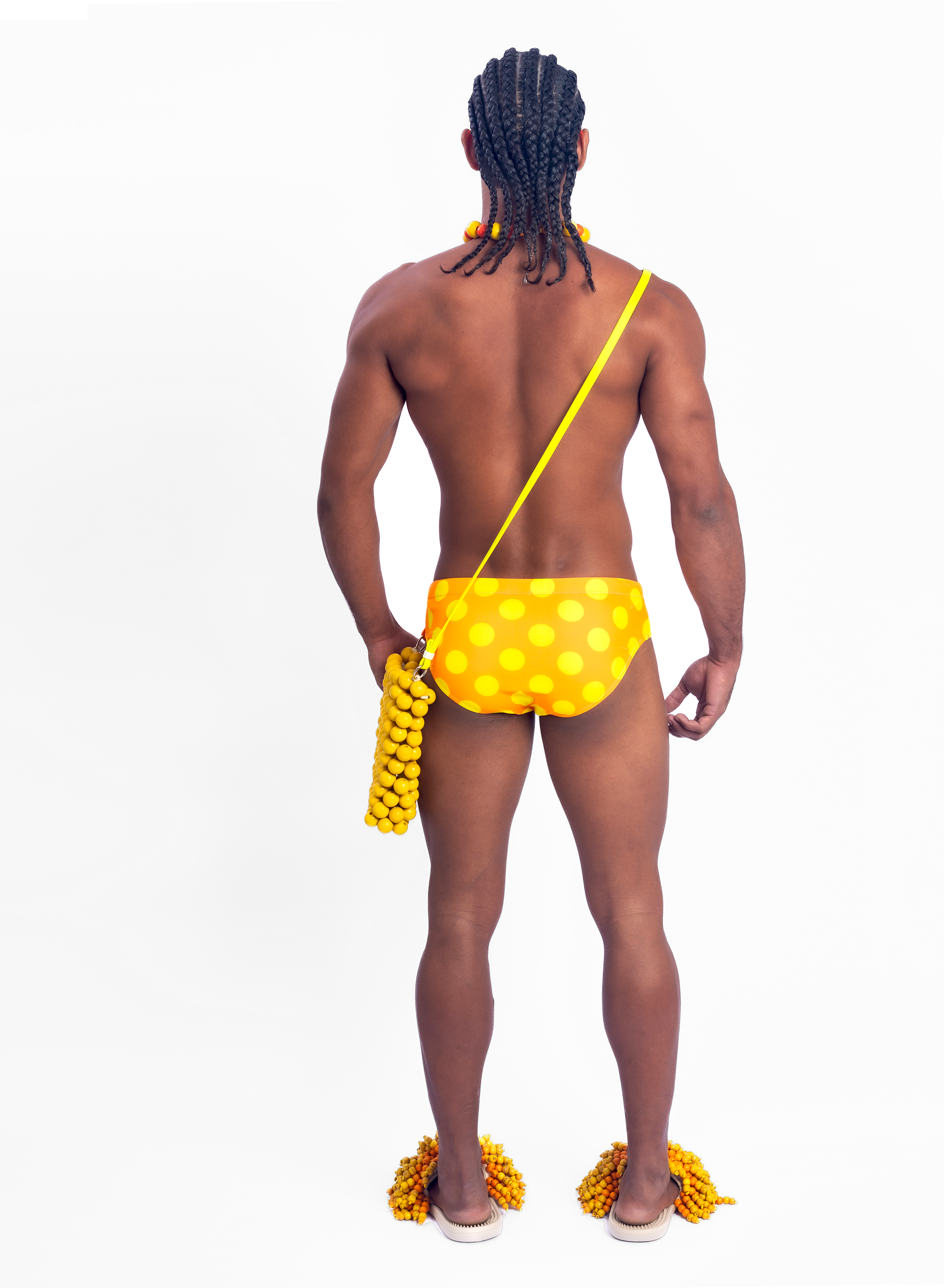 Polka Swim Brief - Orange