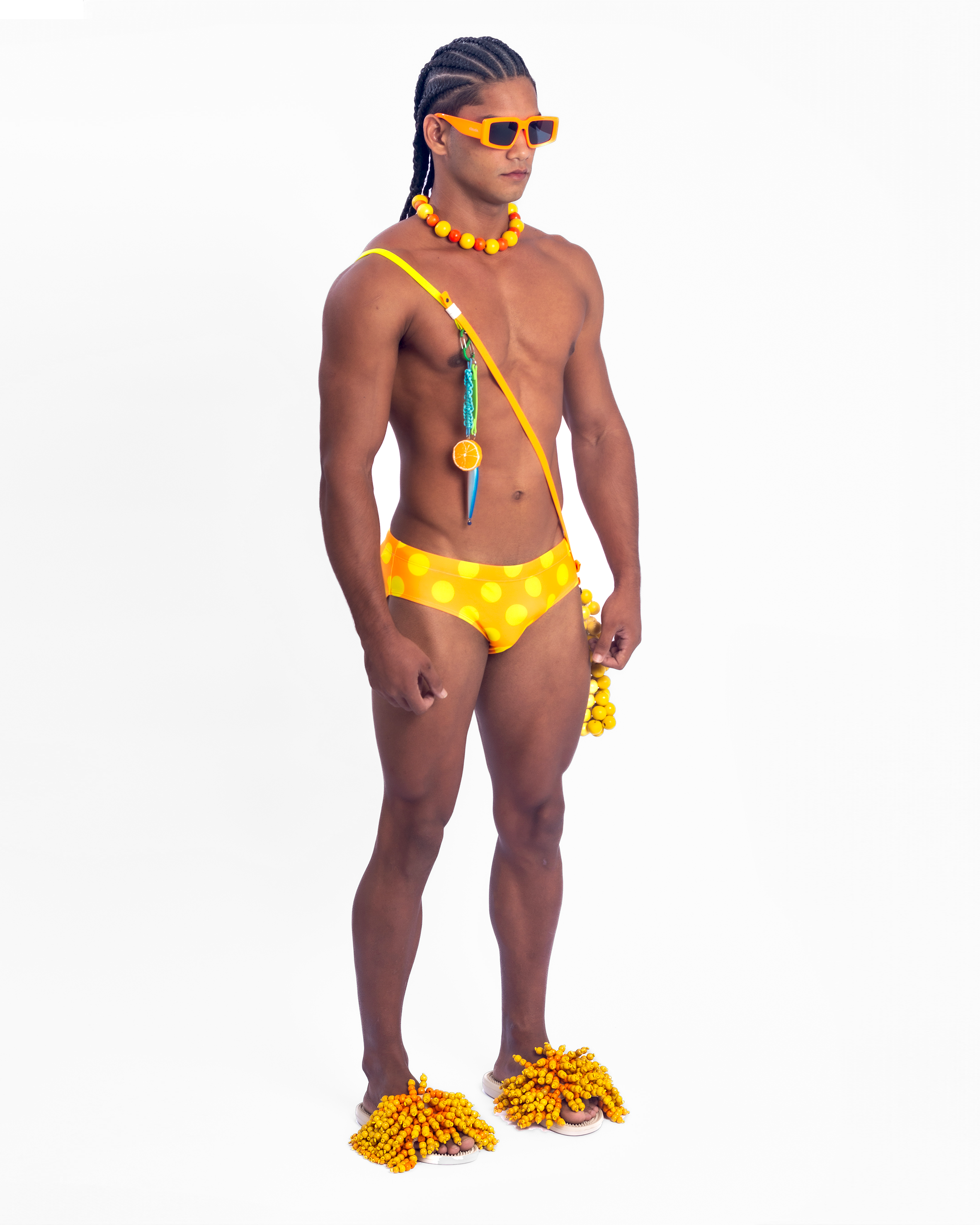 Polka Swim Brief - Orange