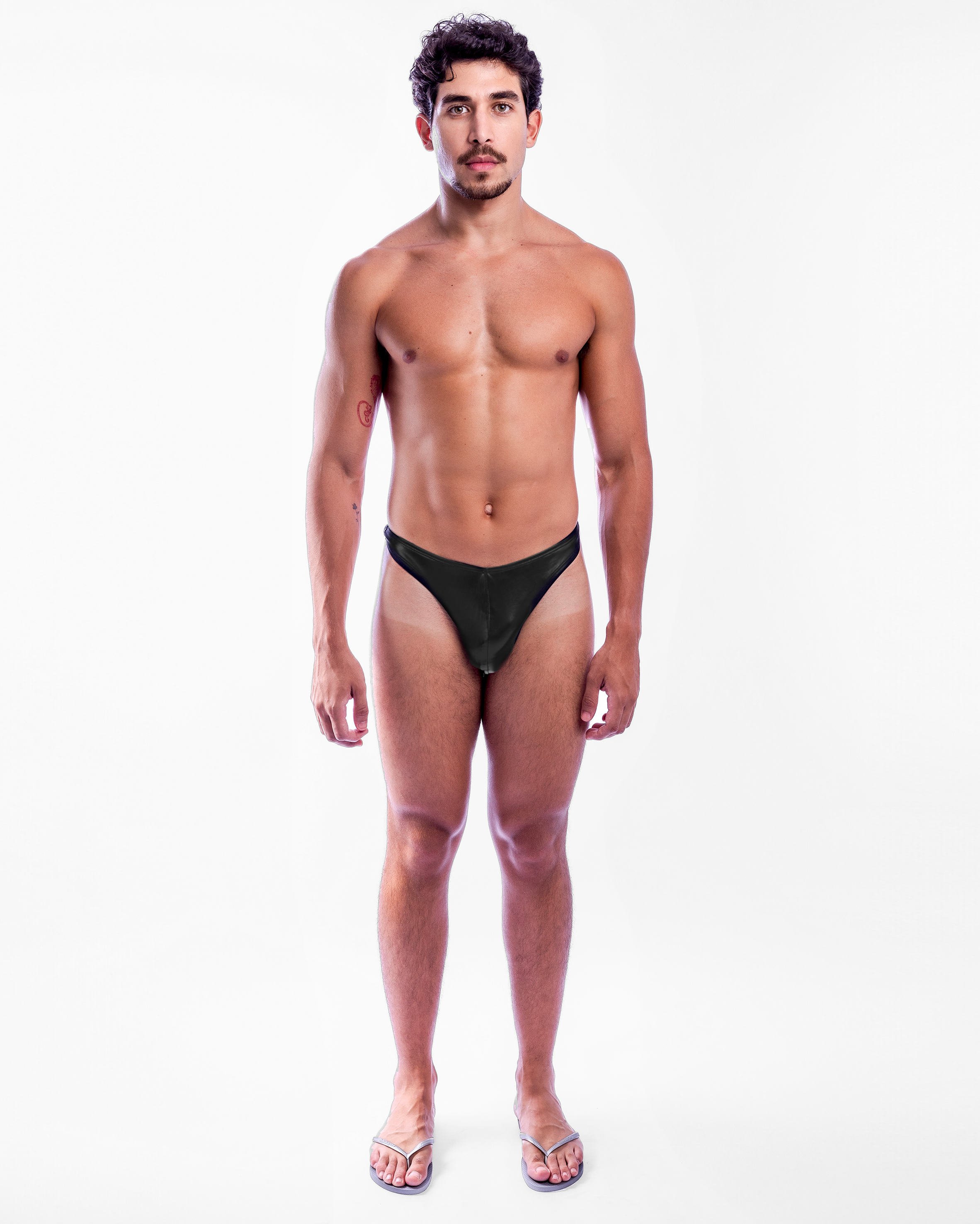 Diamond T-Back Thong - Black
