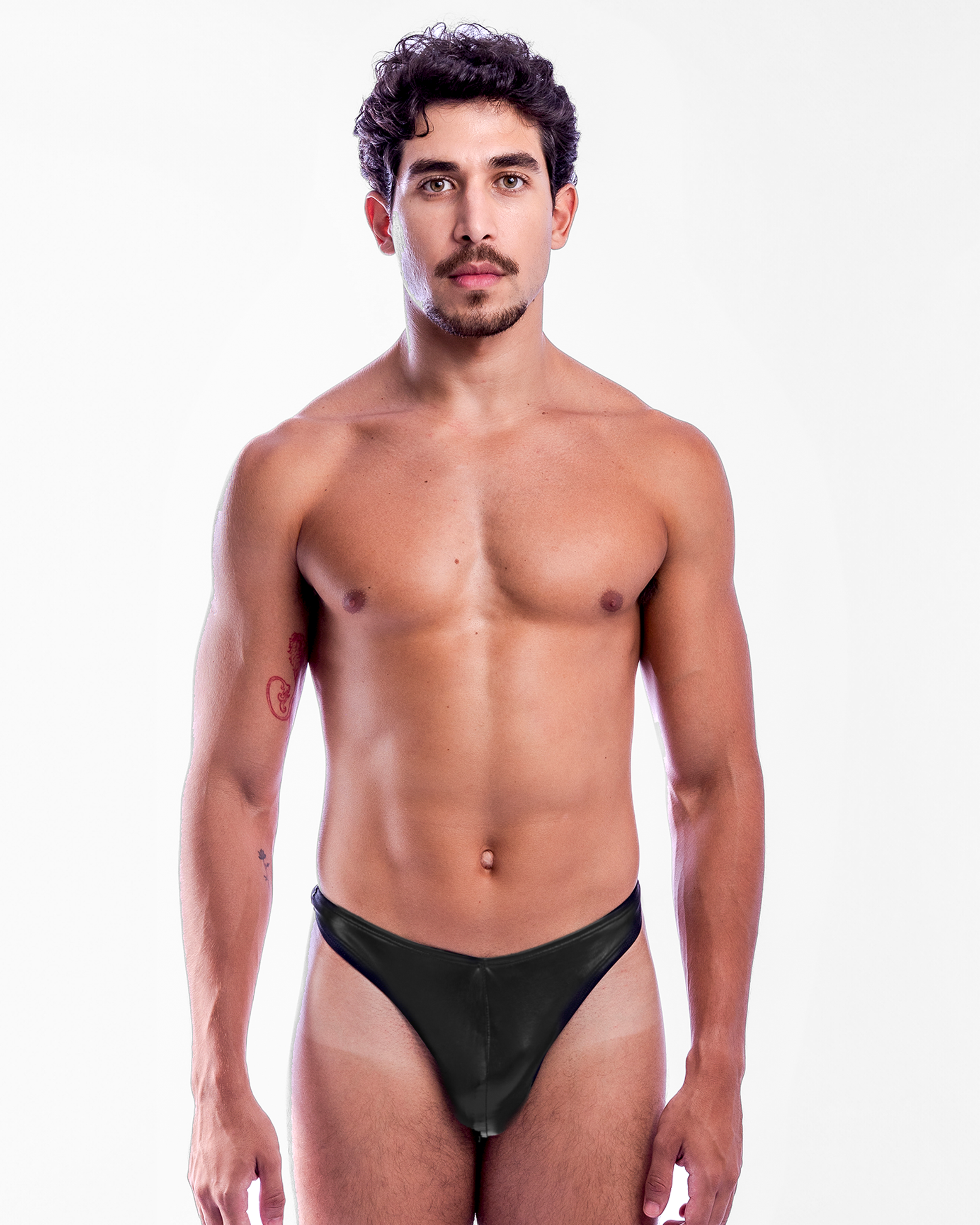 Diamond T-Back Thong - Black