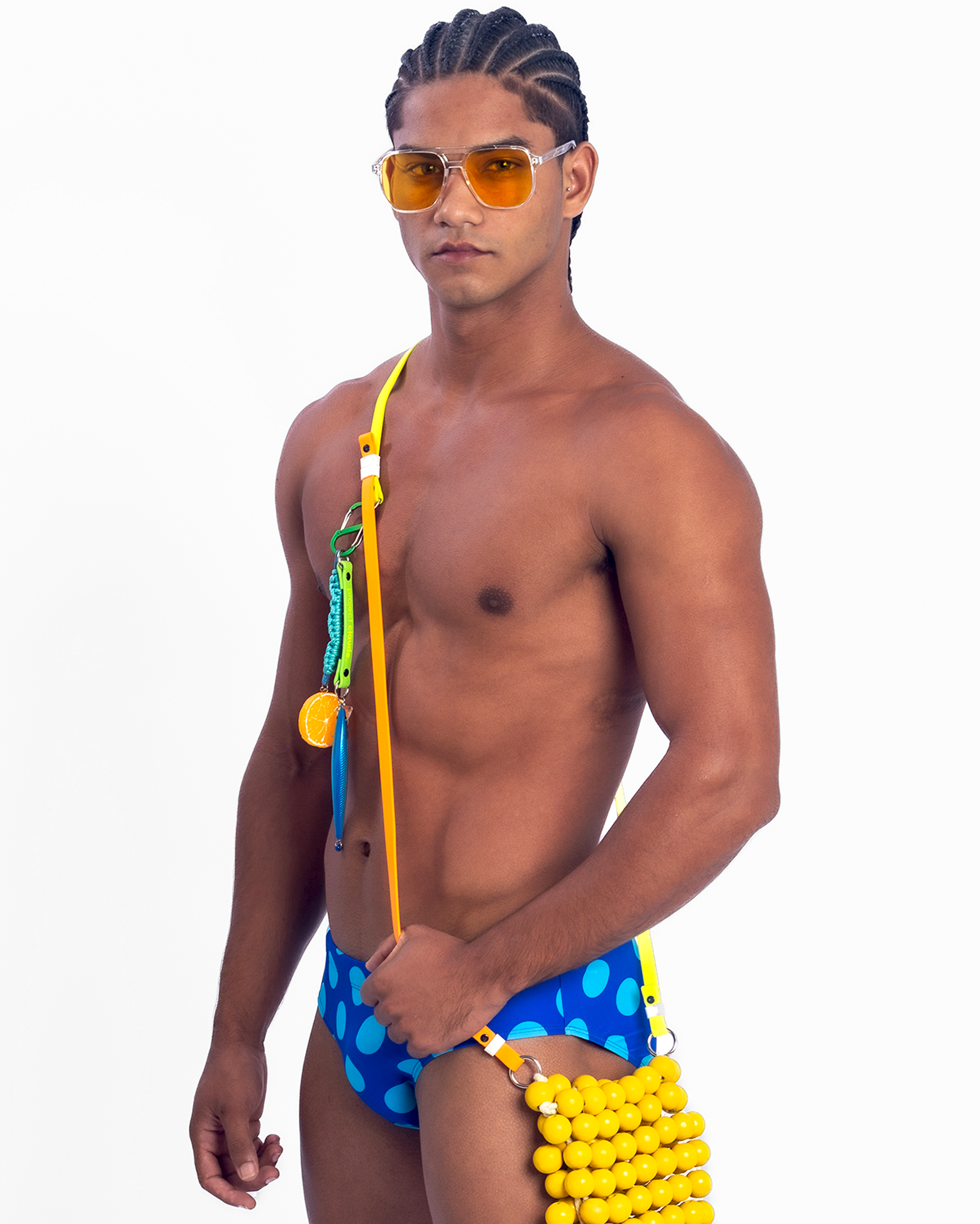 Polka Swim Brief - Blue