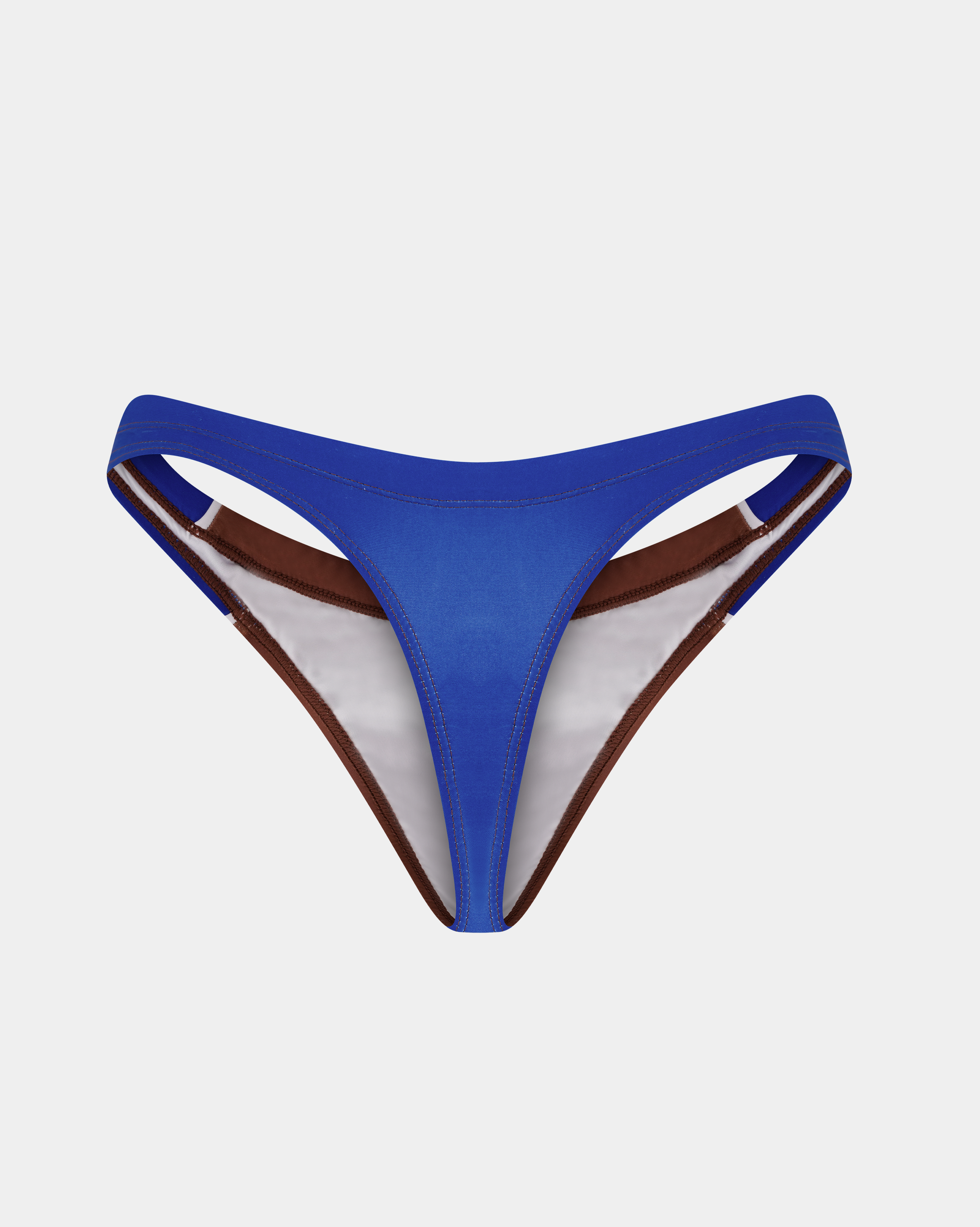 Core Razor Thong - Blue & Brandy