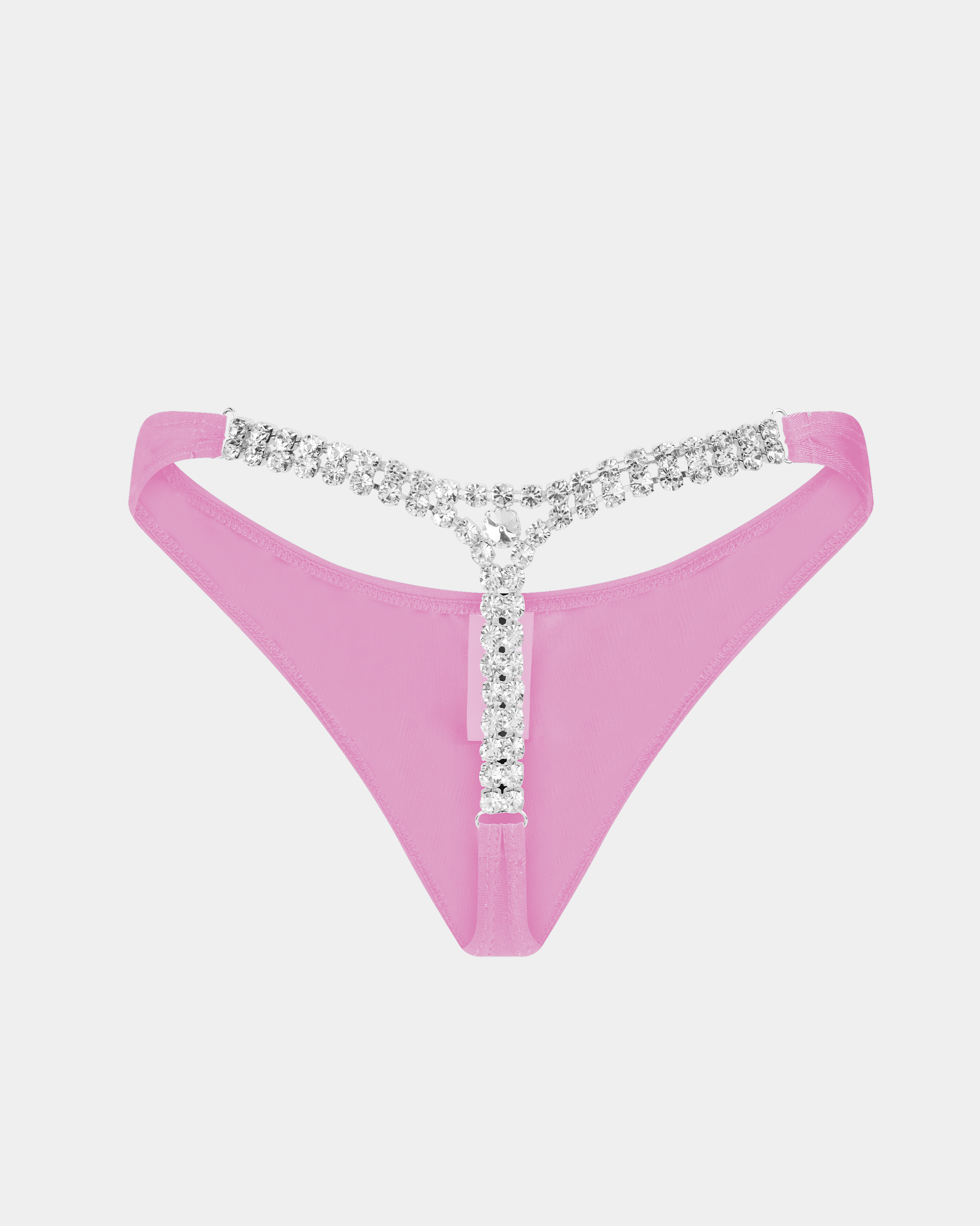 Diamond T-Back Thong - Pink