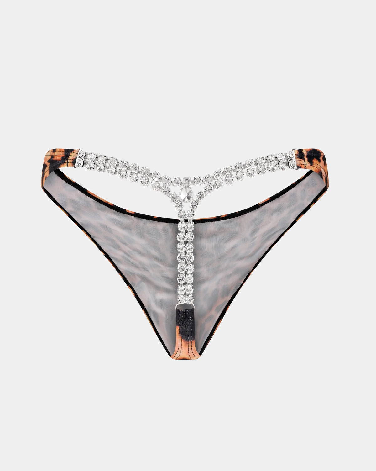 PROJECT CLAUDE Mens Crystal Embellished Thong In Leopard Print project-claude-mens-crystal-embellished-thong-in-leopard-print