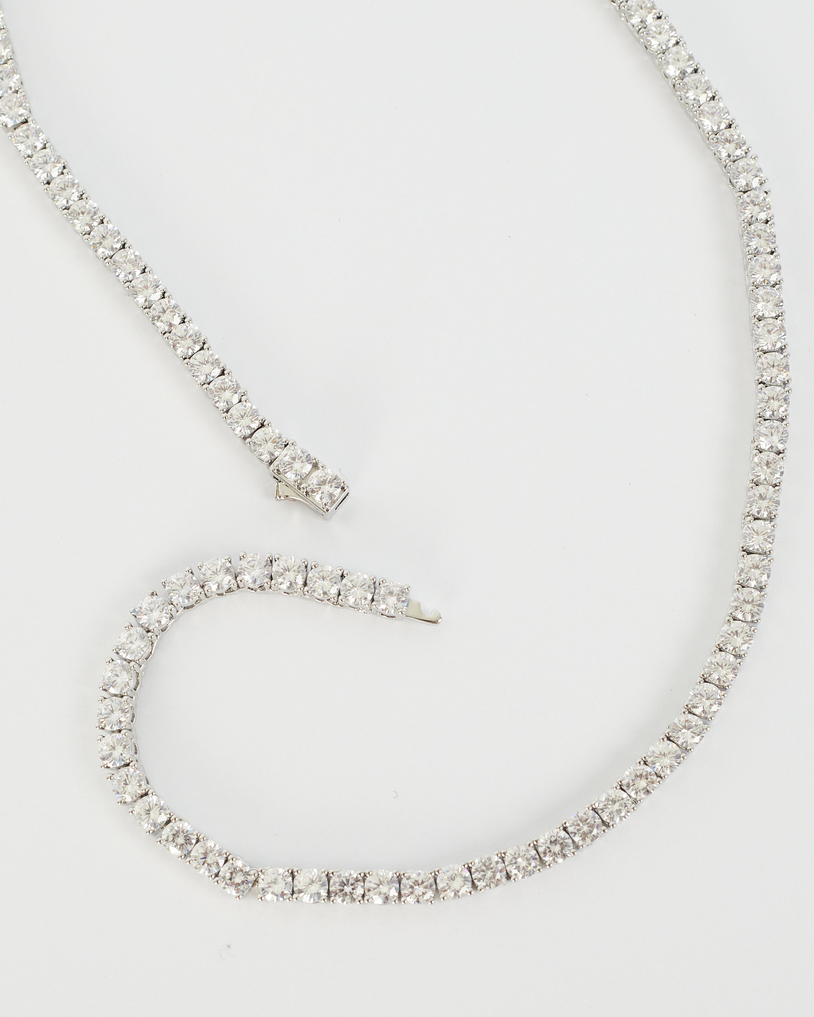 Tennis Necklace - White Gold