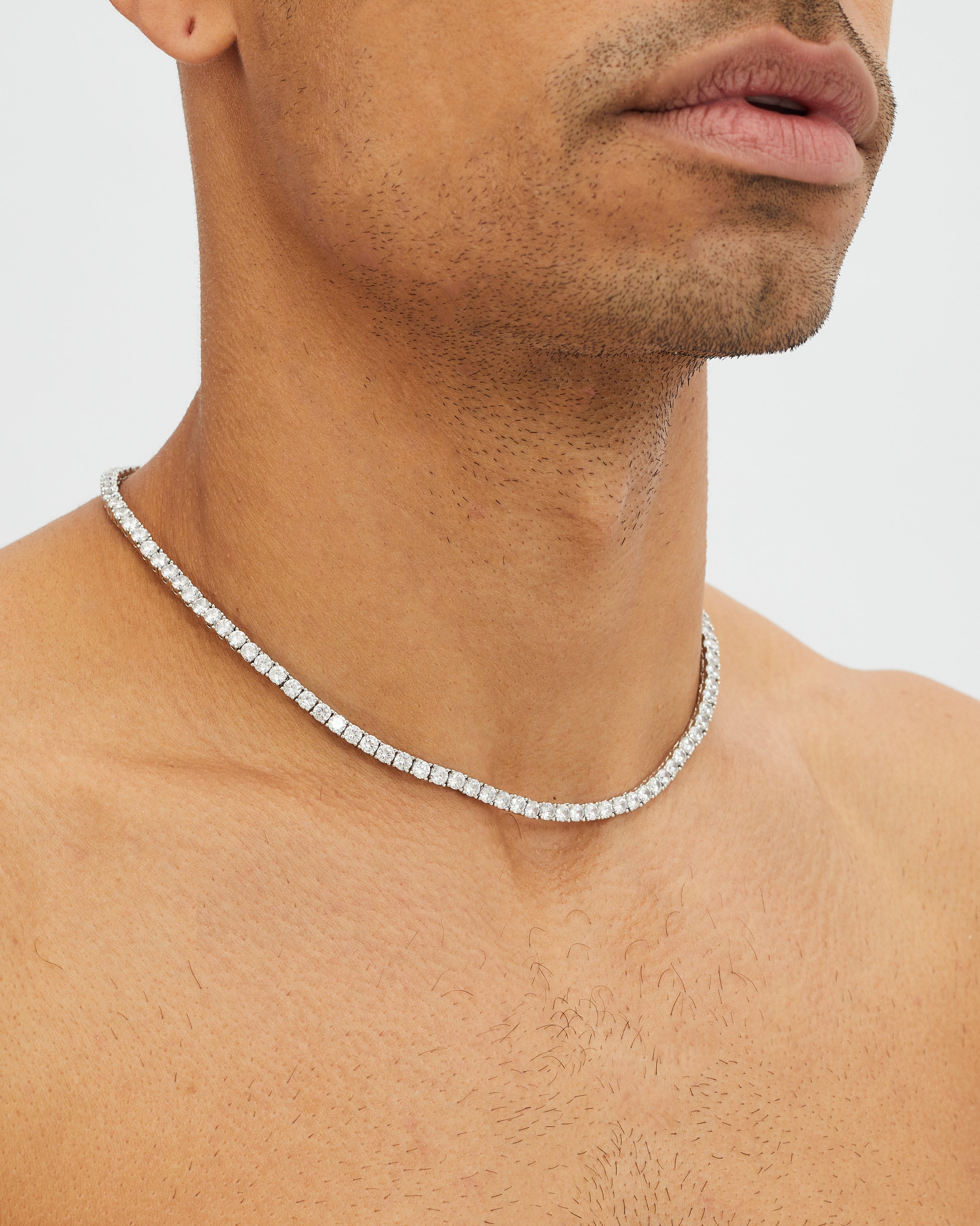 Tennis Necklace - White Gold
