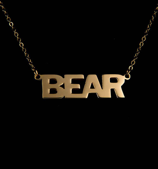 Gold BEAR Necklace designed by Project Claude (7604580516059)