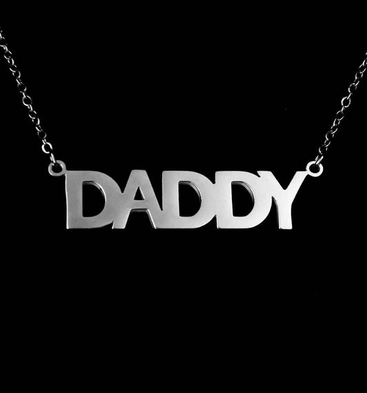 Silver Daddy Necklace designed by Project Claude (7604607844571)
