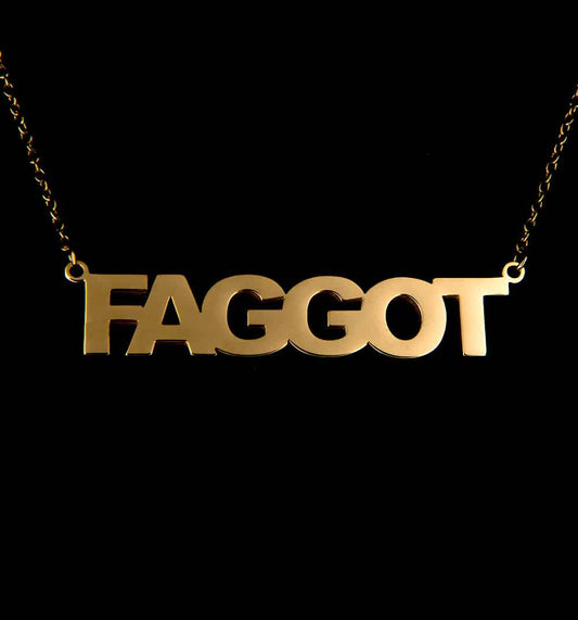 Gold Faggot  Necklace designed by Project Claude (7604605026523)