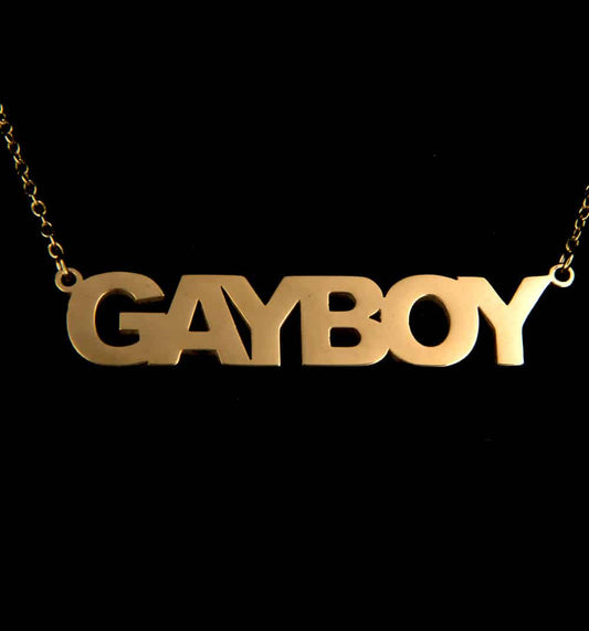 Gold Gay Boy Necklace designed by Project Claude (7604604797147)