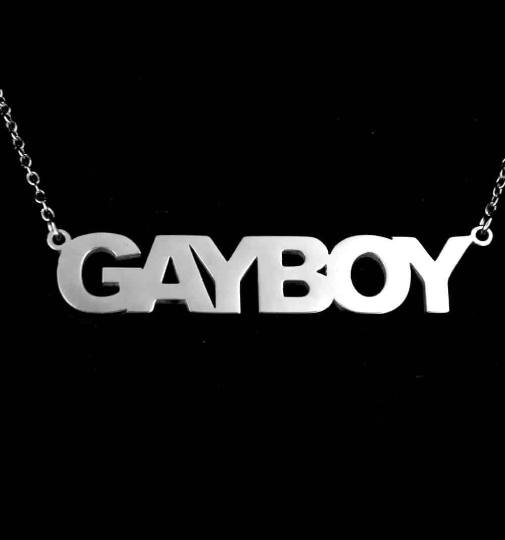 Silver Gay Boy Necklace designed by Project Claude (7604604633307)