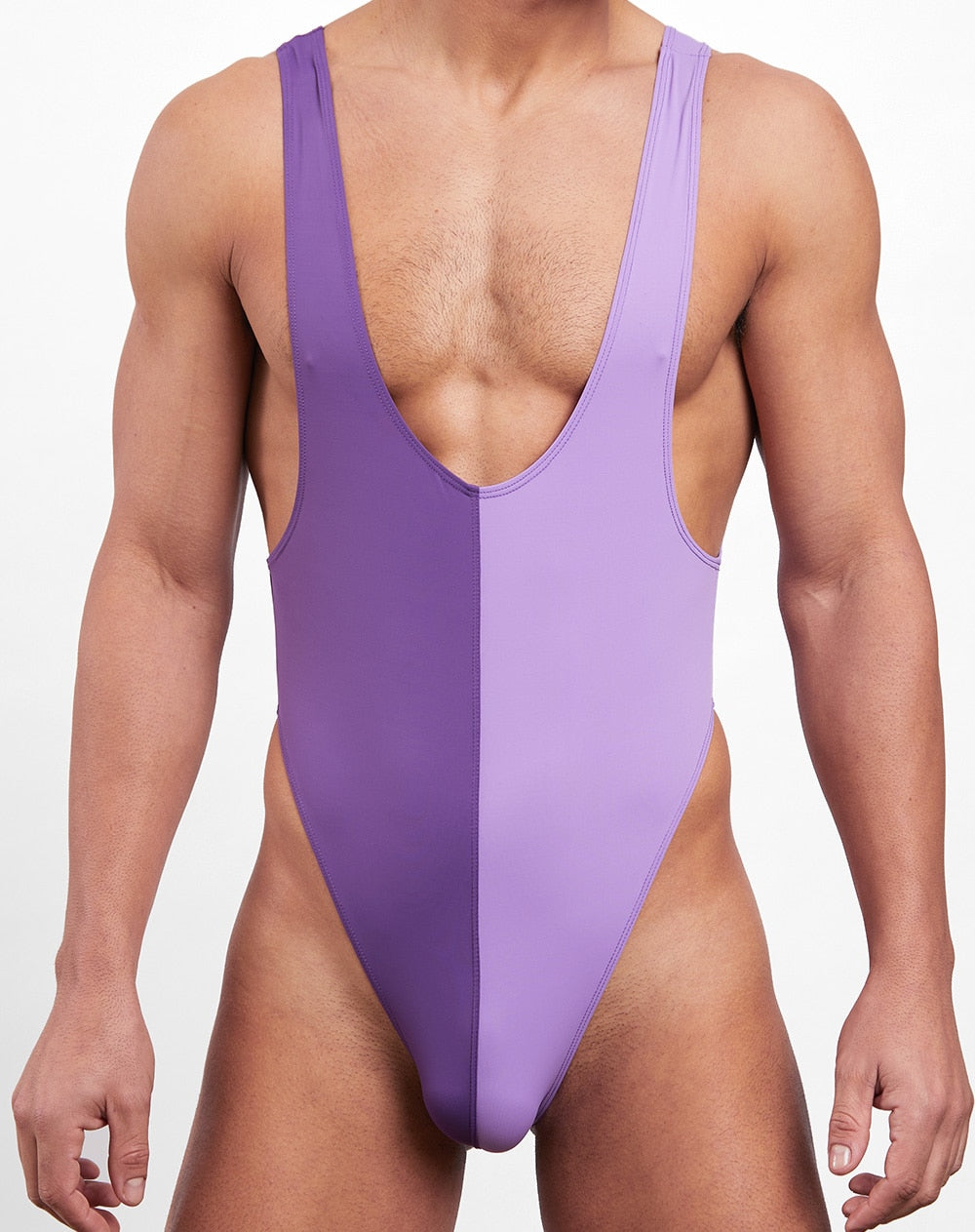 2Tone One Piece Swimsuit - Purple (7604597096667)