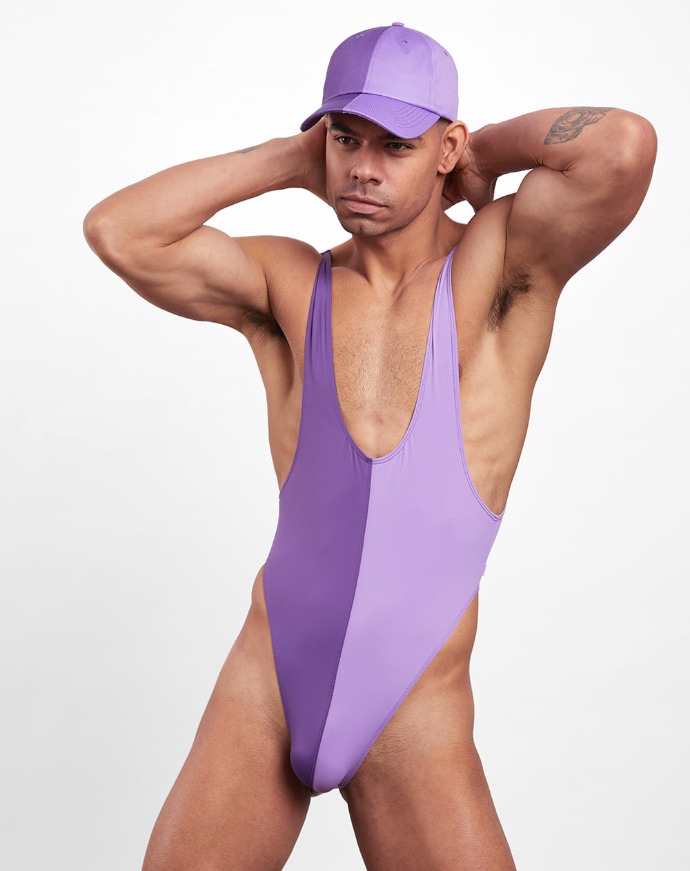 2Tone One Piece Swimsuit - Purple (7604597096667)