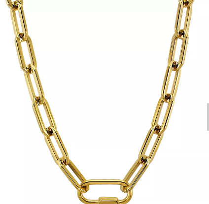 Carabiner Chain -  Gold Plated