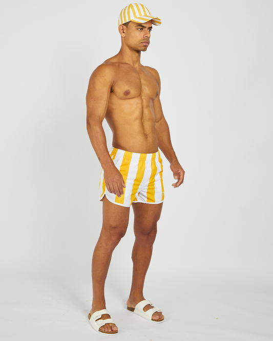 Classic Stripe Swim Shorts - Yellow